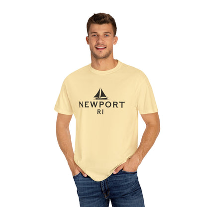 Sailboat T-shirt - Simple Newport, RI Design for Beach Lovers - Even Keel LLC