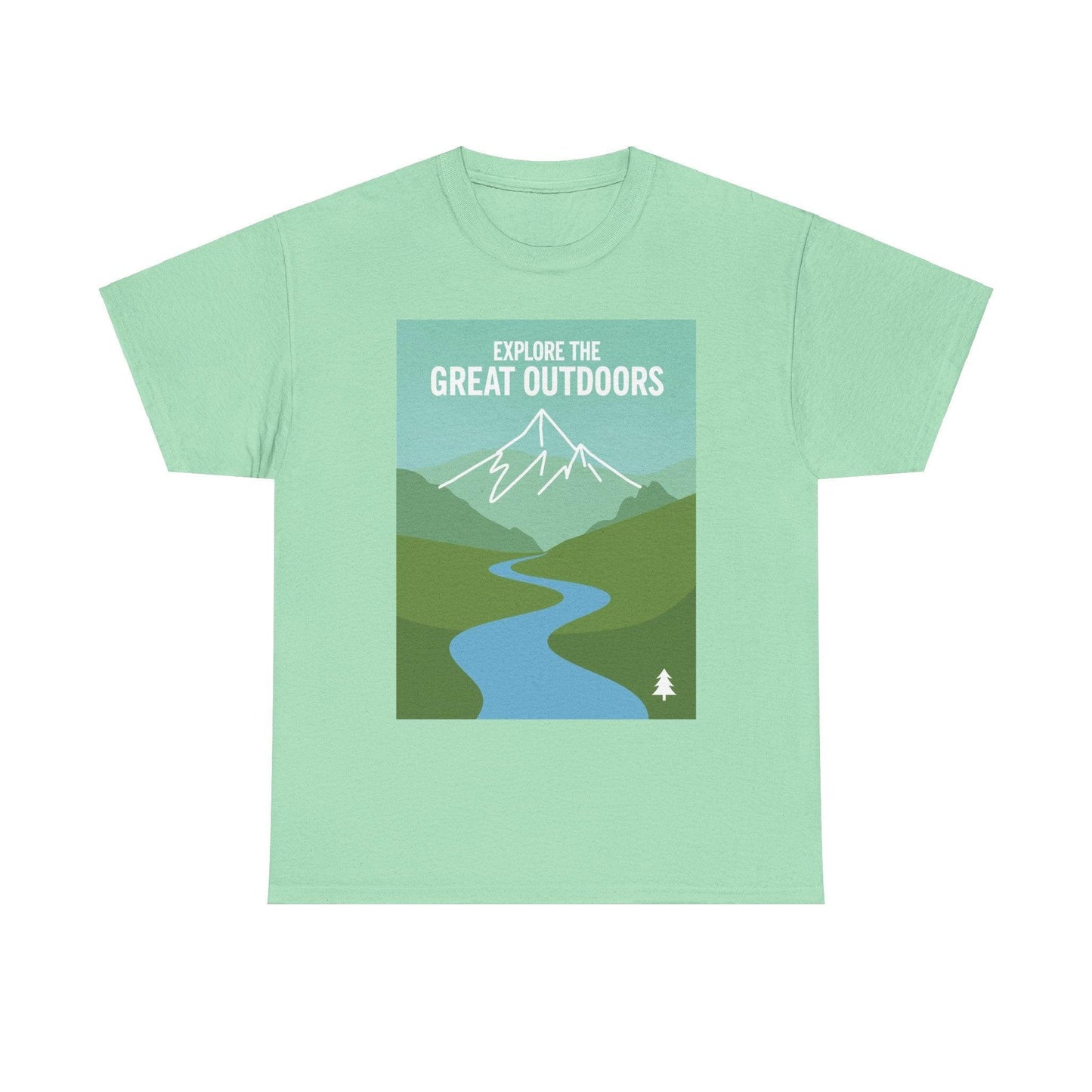 Nature Explorer Tee Shirt - River Mountain Earthy Design - Even Keel LLC