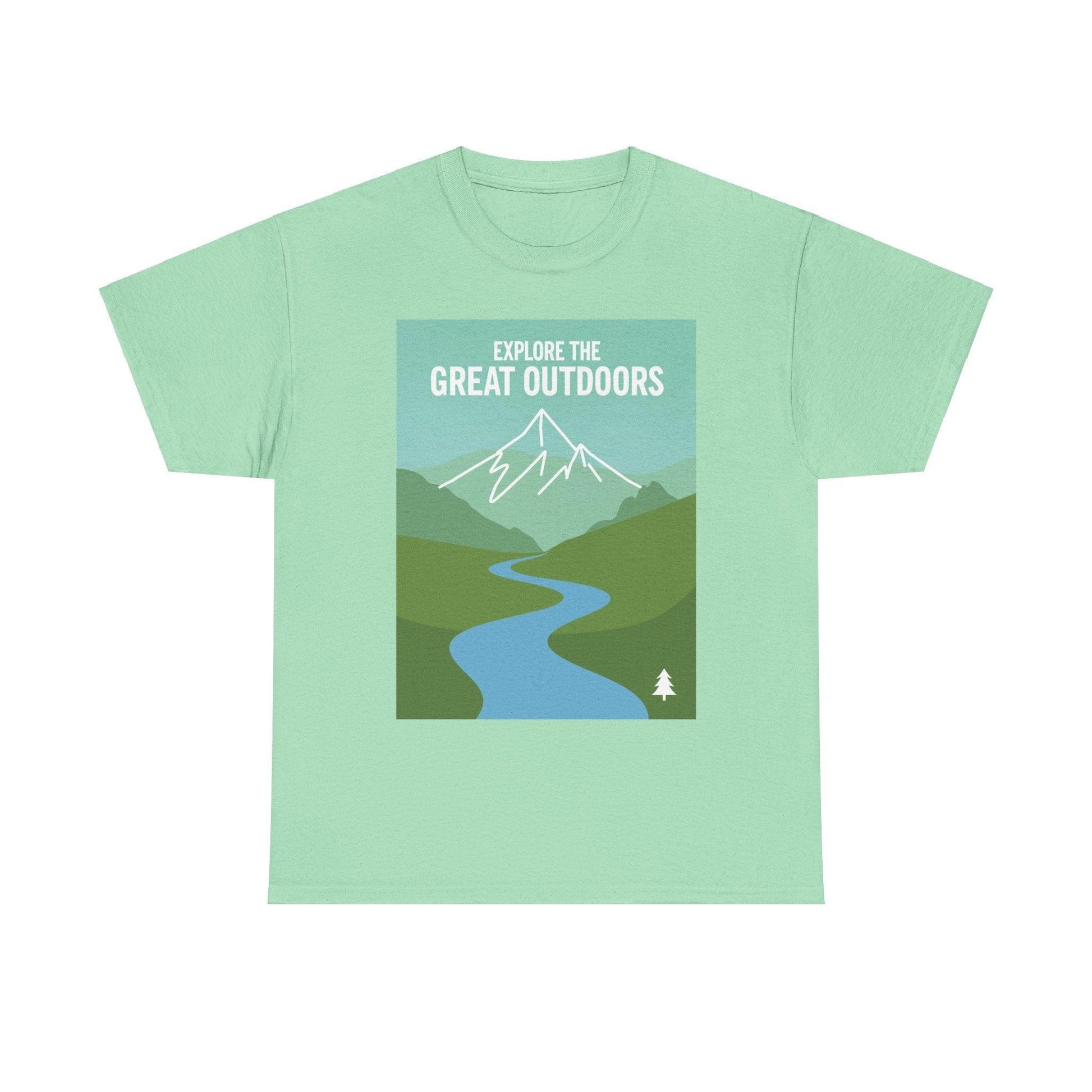 Nature Explorer Tee Shirt - River Mountain Earthy Design - Even Keel LLC