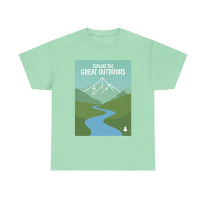 Nature Explorer Tee Shirt - River Mountain Earthy Design - Even Keel LLC