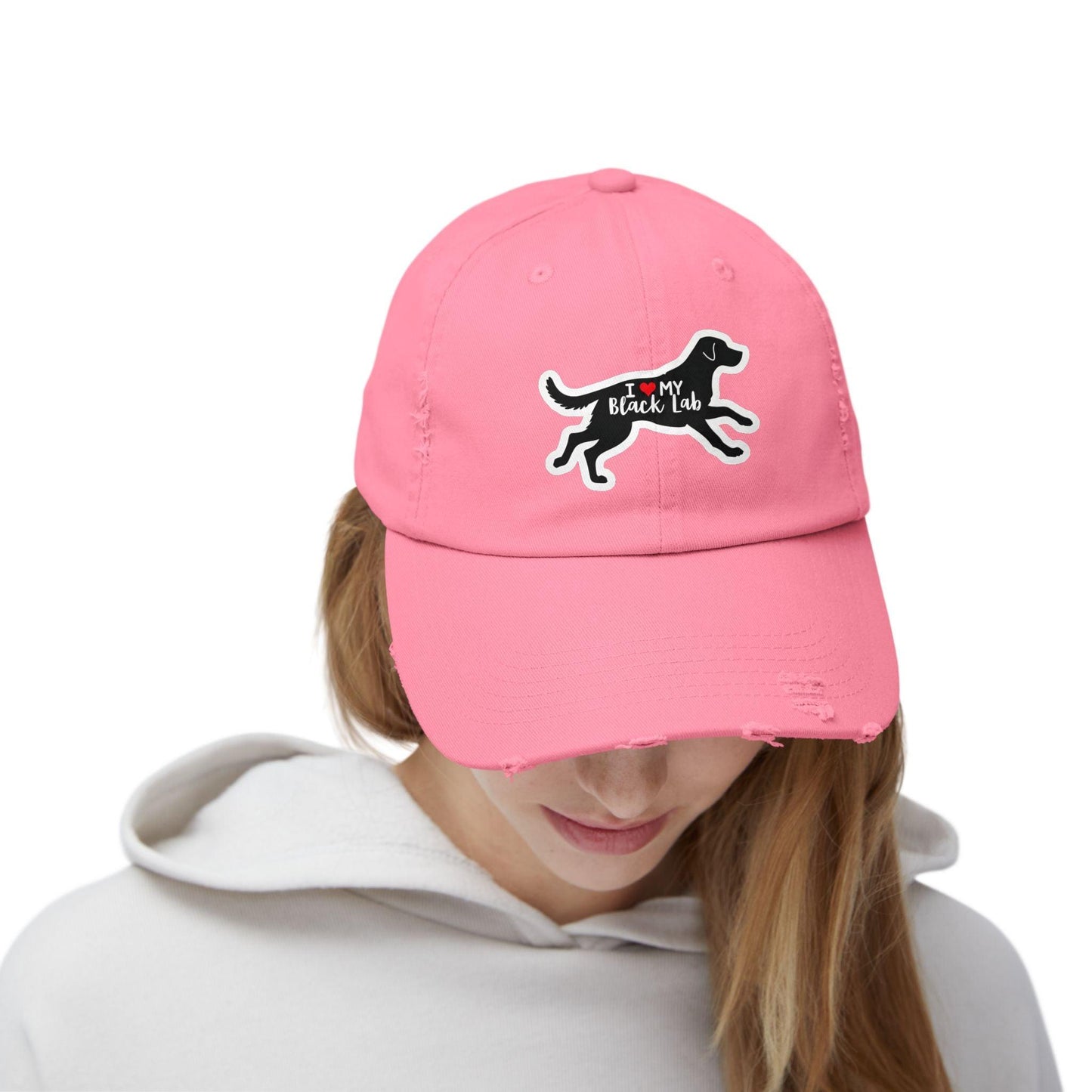 Black Lab Hat Unisex Distressed Cap for Dog Lovers Gift - Even Keel LLC