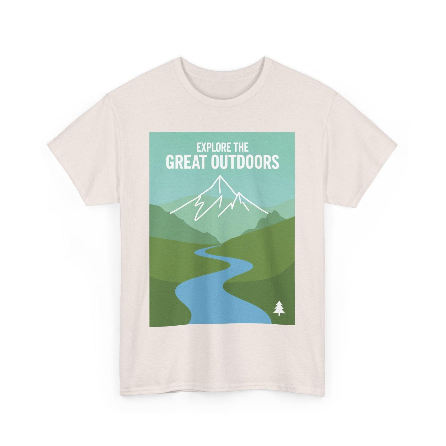 Nature Explorer Tee Shirt - River Mountain Earthy Design - Even Keel LLC