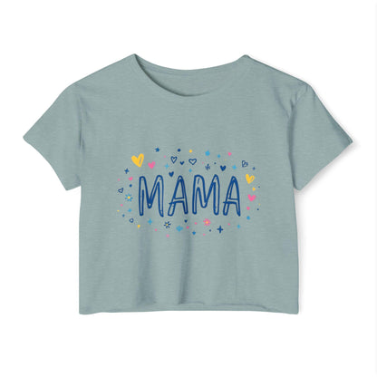 Crop Top Mama Women's Festival T-Shirt for Stylish Moms - Even Keel LLC