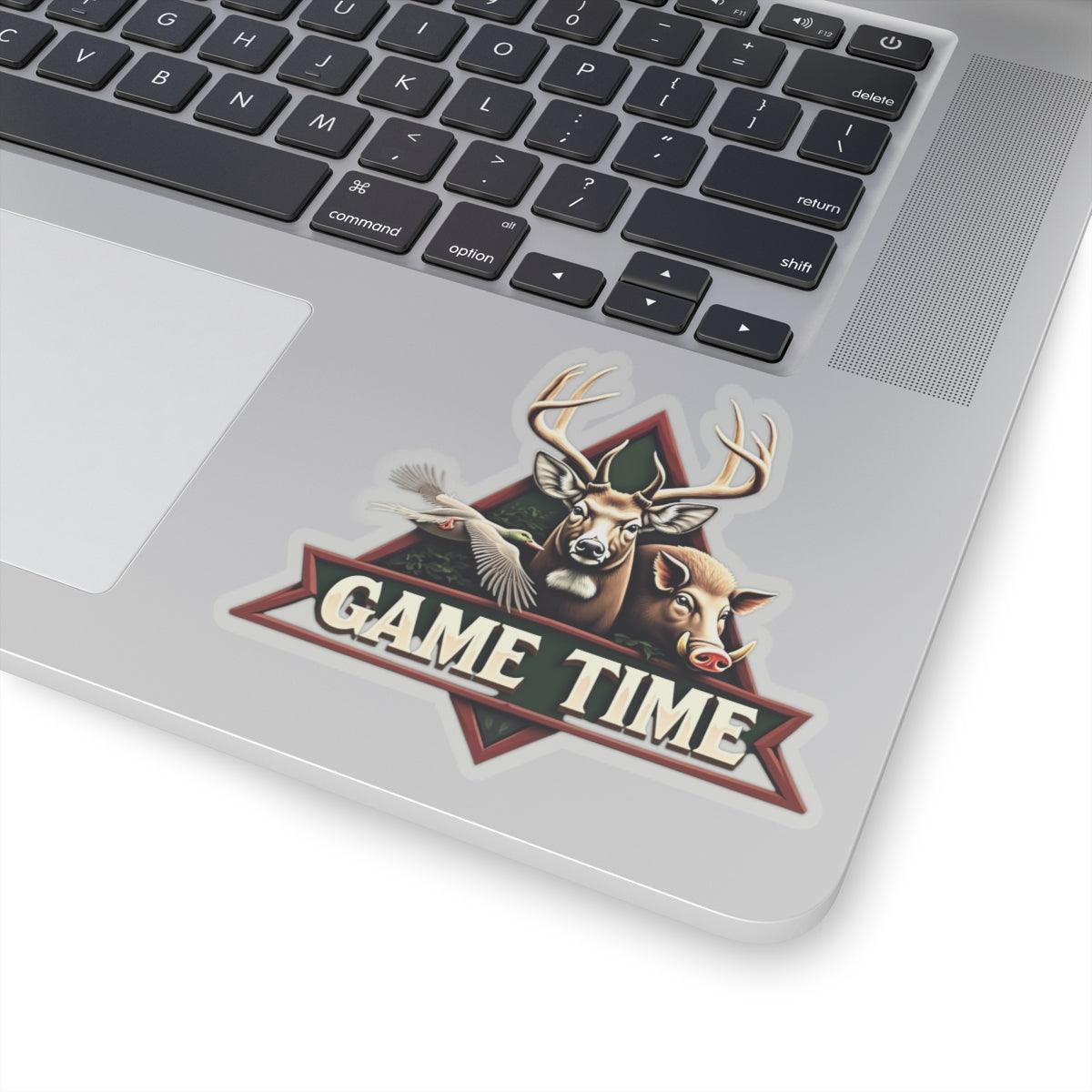 Game Time Hunting Sticker – Custom Kiss-Cut Vinyl Decal - Even Keel LLC