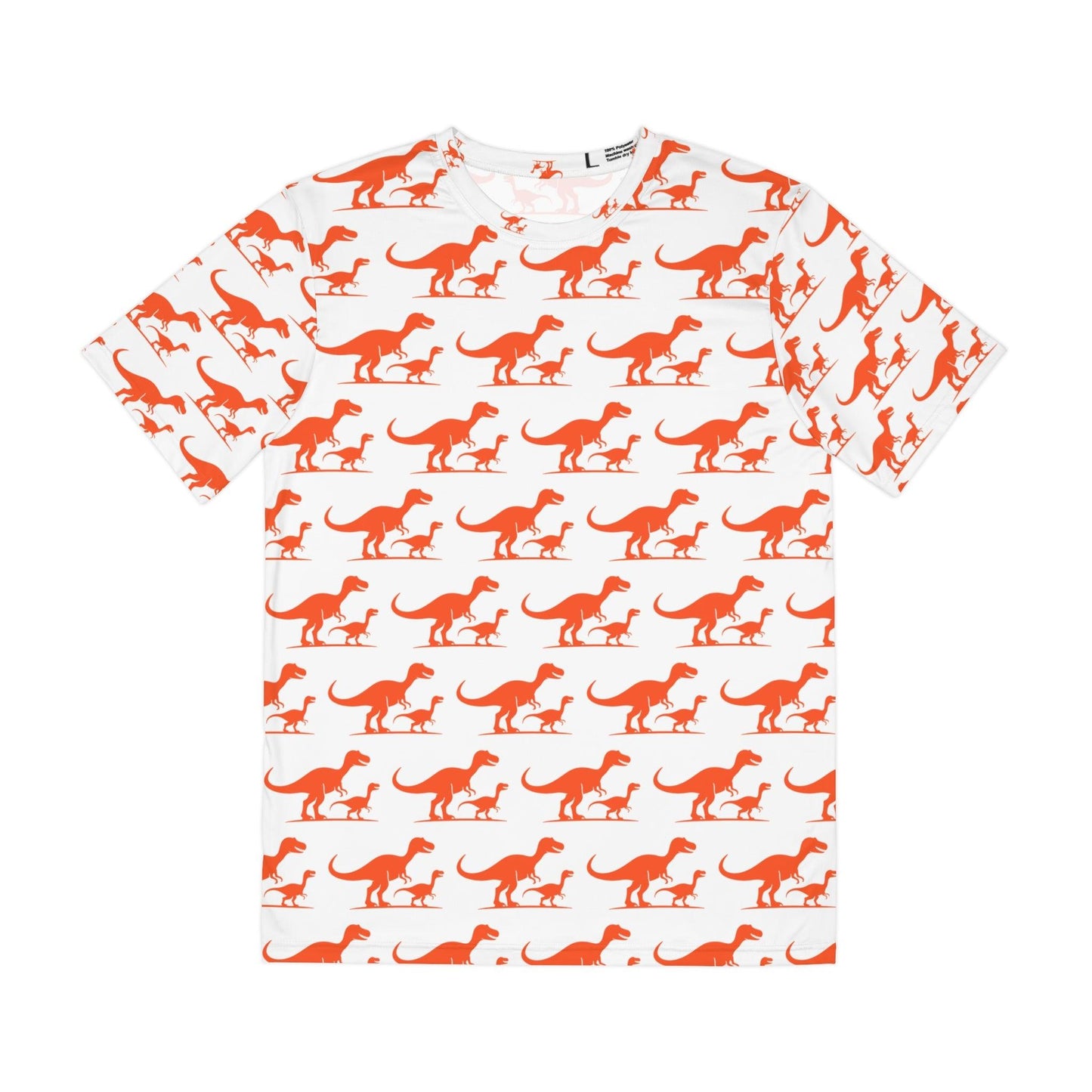 Men's Tee - T-Rex Orange Dinosaur Shirt for Fun Style - Even Keel LLC