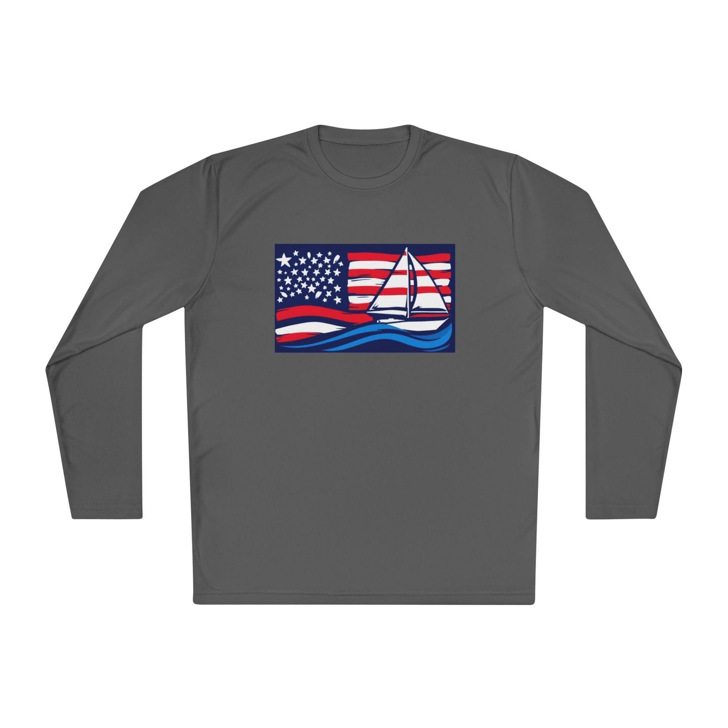 United States Flag Patriotic Sailing Tee for All Activities - Even Keel LLC