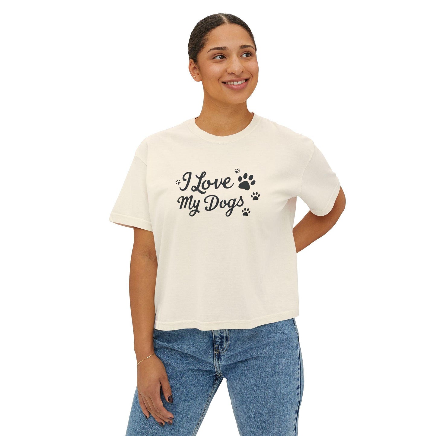 Dog Lover Women's Boxy Tee for Casual Everyday Wear - Even Keel LLC