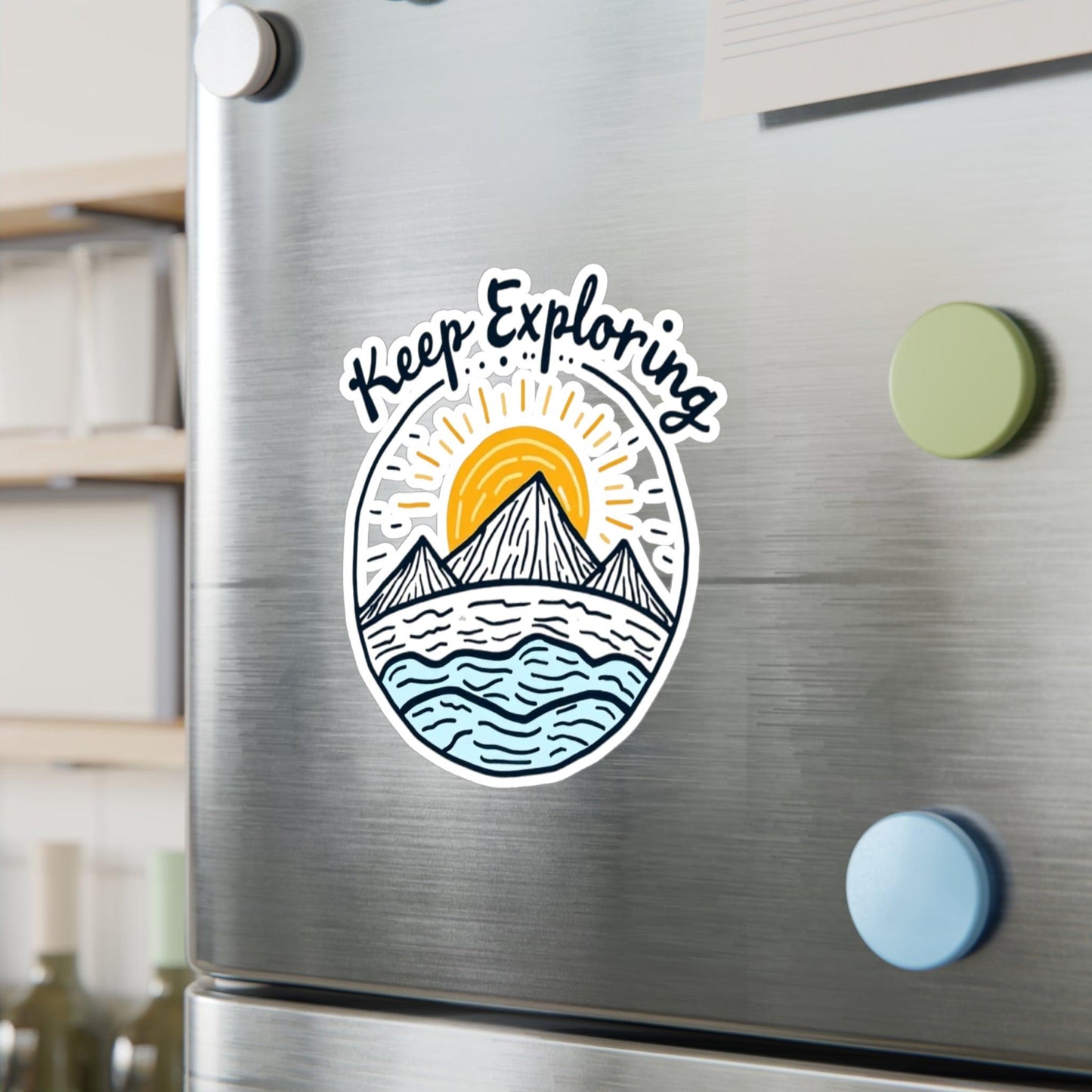 Vinyl Decal - Keep Exploring Ocean's Edge Design Decor - Even Keel LLC