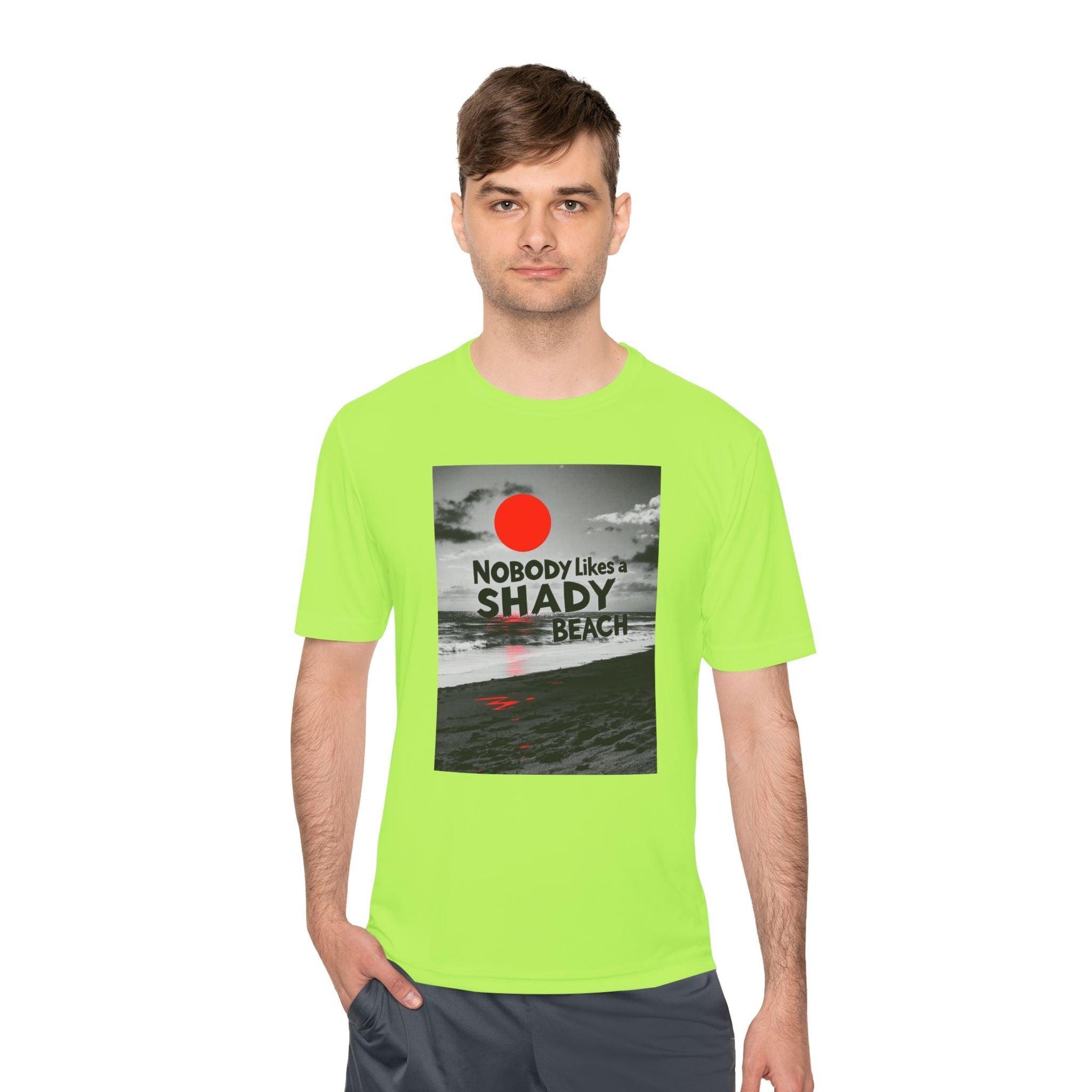 Unisex Moisture Wicking Tee - Nobody Likes a Shady Beach - Even Keel LLC