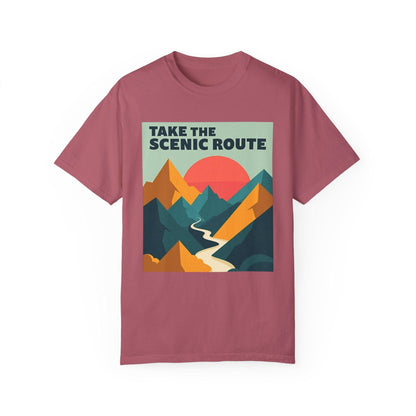 Hiking Tee - Take the Scenic Route Unisex T-shirt for Adventurers - Even Keel LLC