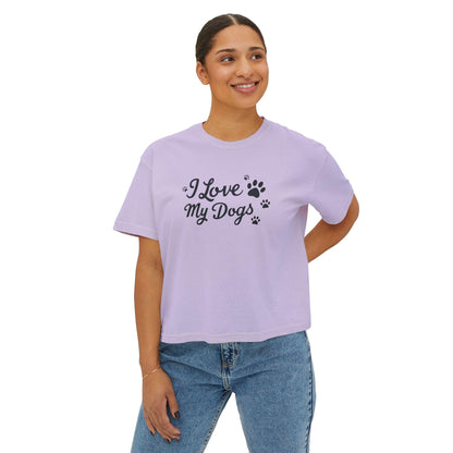 Dog Lover Women's Boxy Tee for Casual Everyday Wear - Even Keel LLC