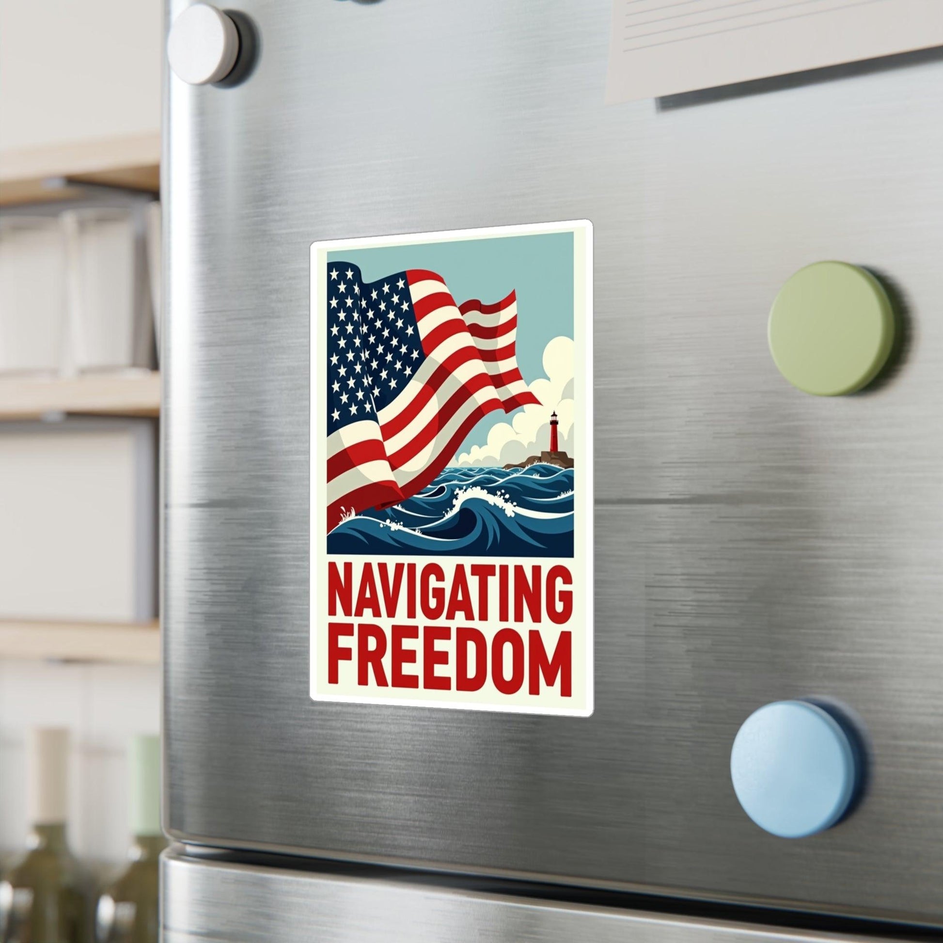 Decal Sticker - Navigating Freedom Adventure Vinyl Decal - Even Keel LLC