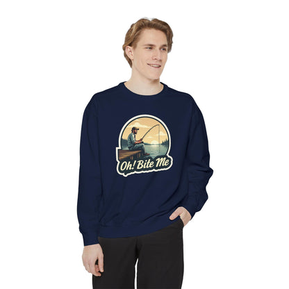 Sitting on the Dock Bite Me Unisex Garment-Dyed Sweatshirt - Even Keel LLC