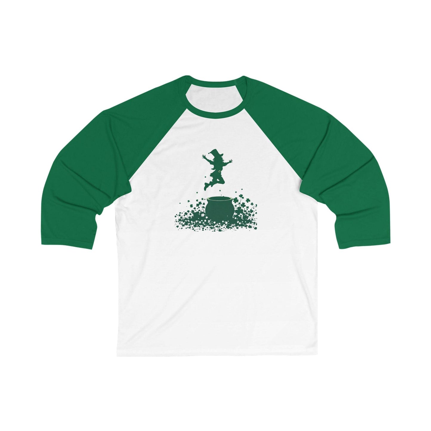 St. Patrick's Day Unisex Baseball Tee - Leprechaun Design - Even Keel LLC