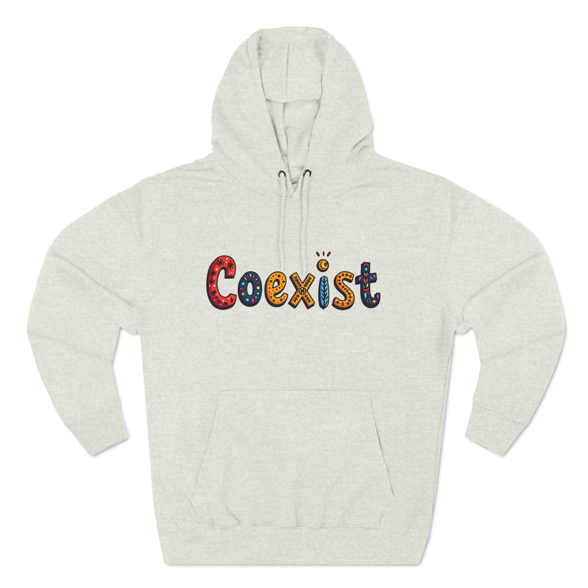 Fleece Hoodie - Coexist Design for Comfort and Style - Even Keel LLC