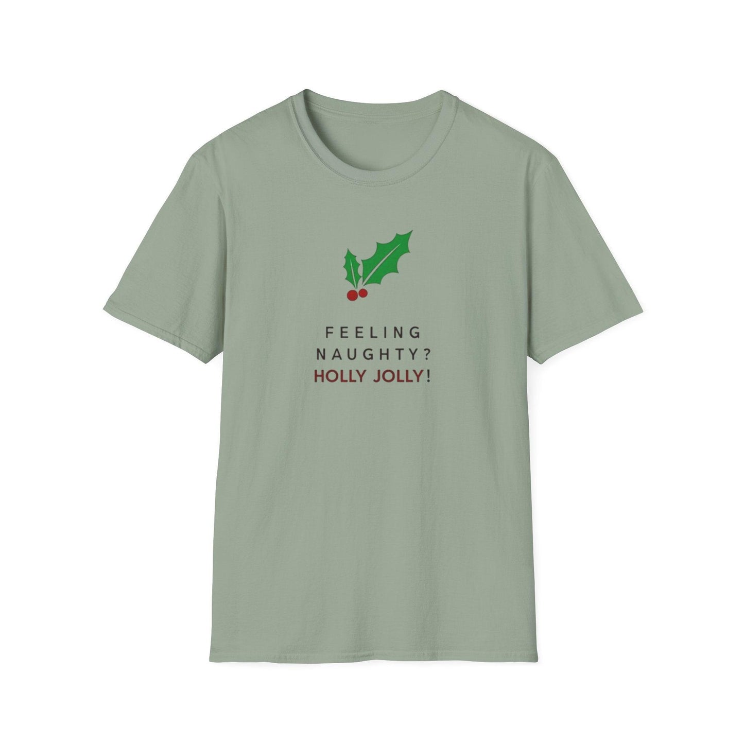 Naughty Holly Jolly T-Shirt for Fun Holiday Style - Even Keel LLC