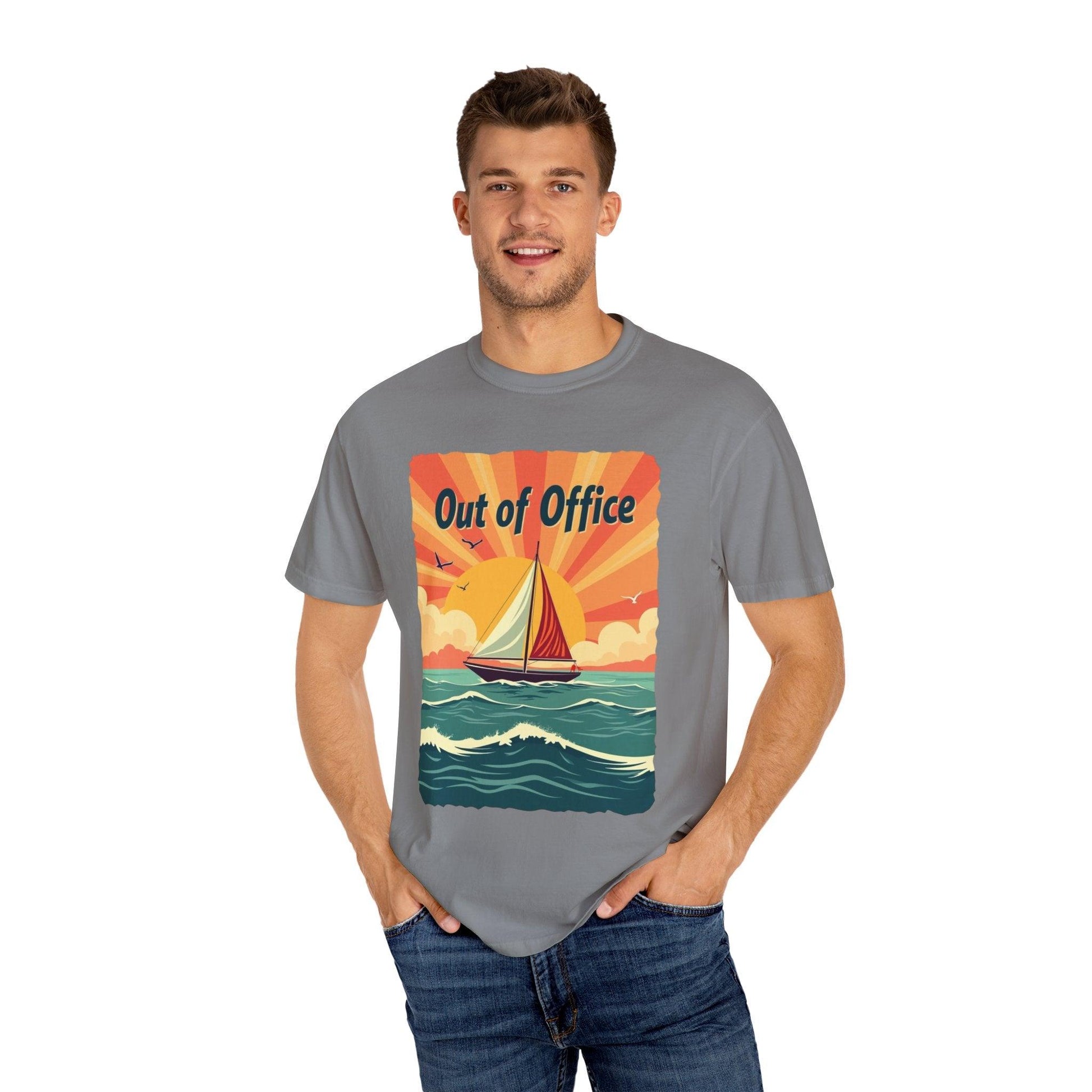 Ocean Sailing Out of Office Unisex Tee for Beach Lovers - Even Keel LLC