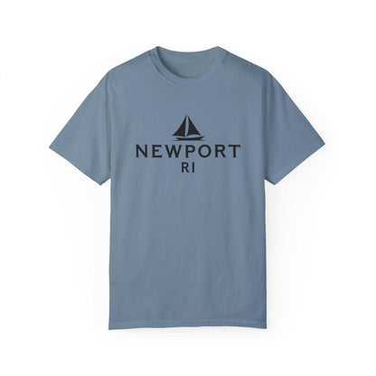 Sailboat T-shirt - Simple Newport, RI Design for Beach Lovers - Even Keel LLC