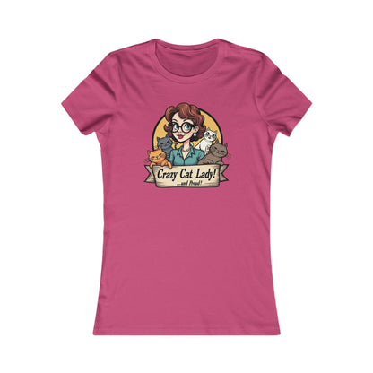 Tee - Crazy Cat Lady and Proud Women's Favorite T-Shirt - Even Keel LLC