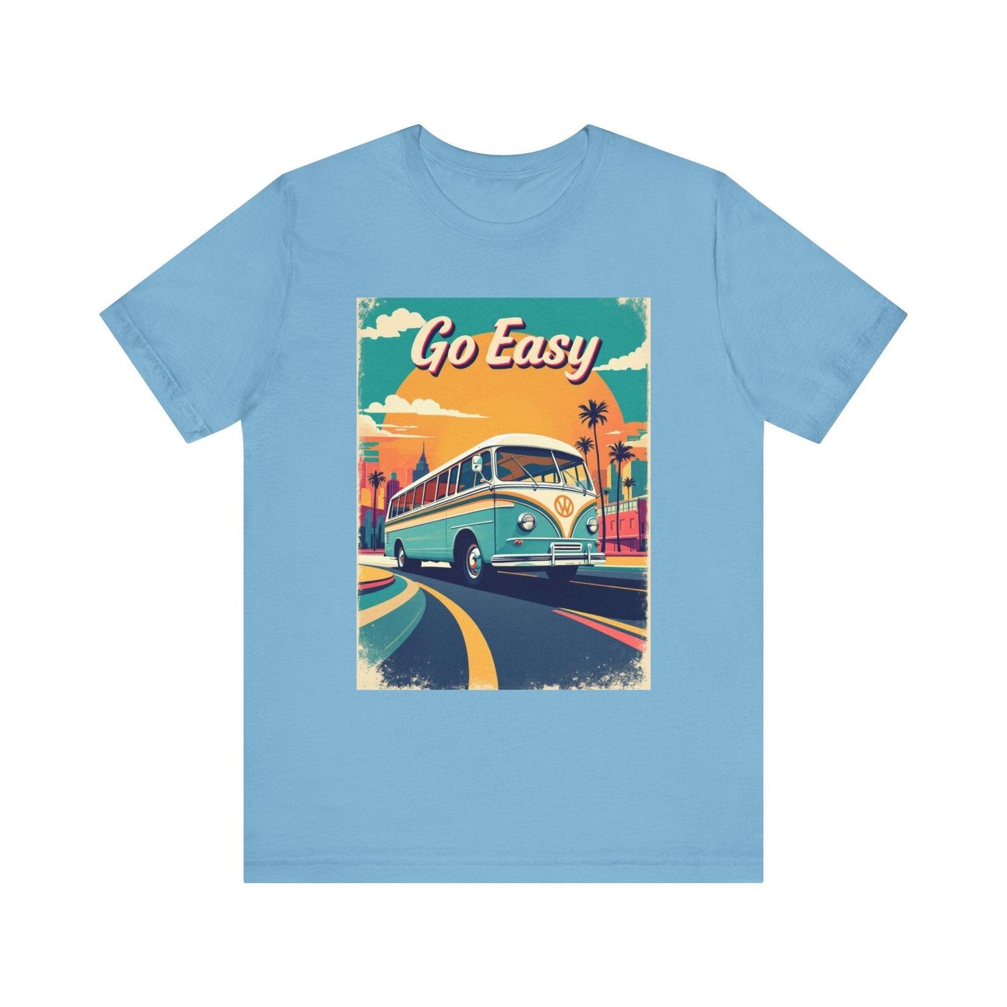 Retro 'Go Easy' Unisex Jersey Tee - Vintage Summer Shirt.