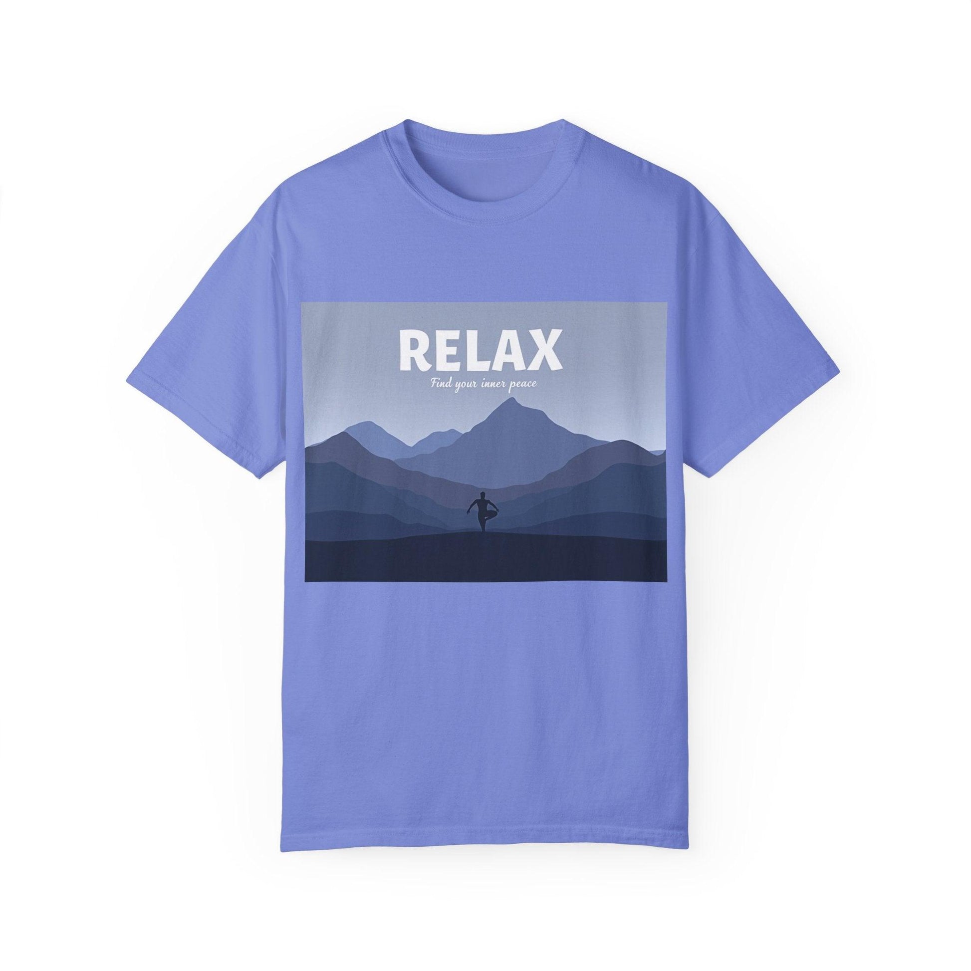 Relax - Find Your Inner Peace Dyed T-shirt for Comfort.