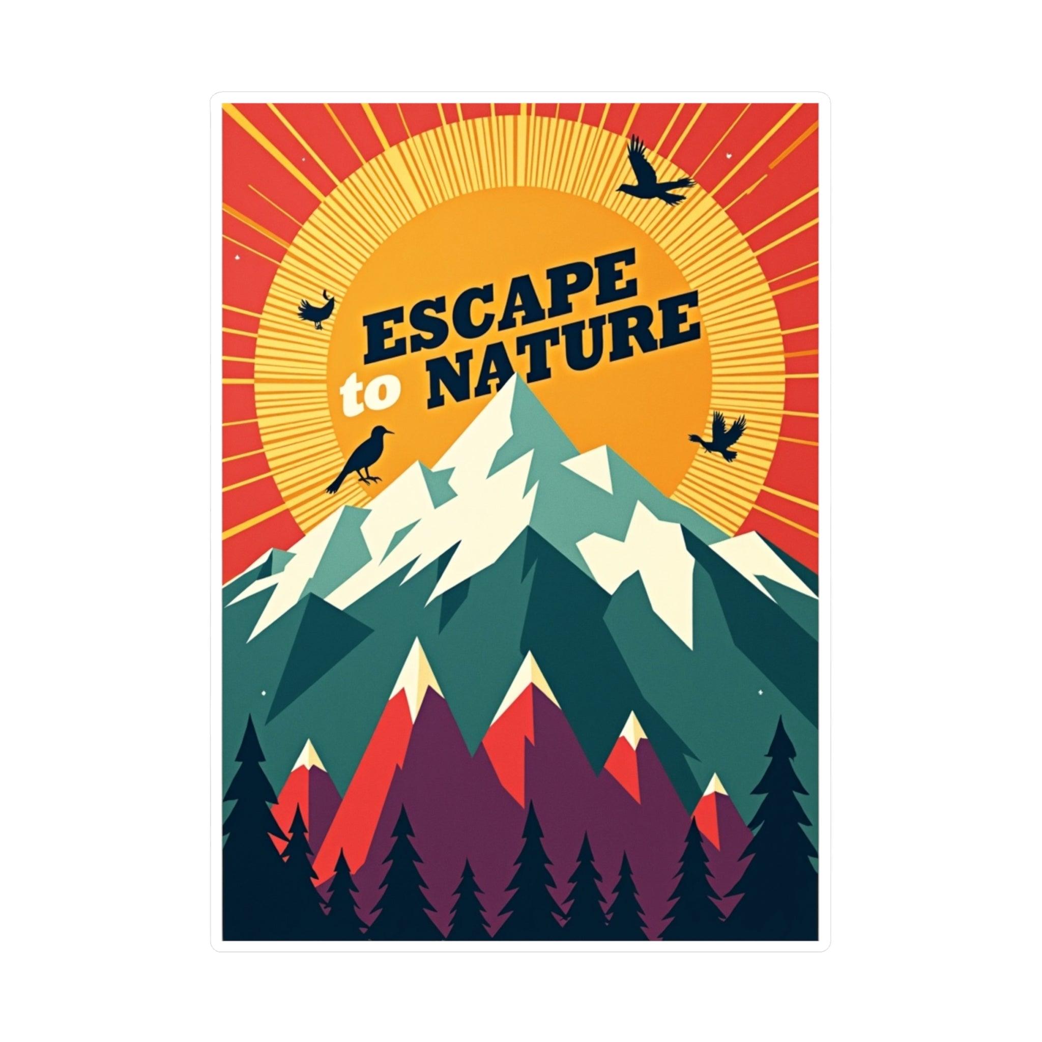 Nature Escape Decal for Outdoor Lovers and Nature Fans - Even Keel LLC