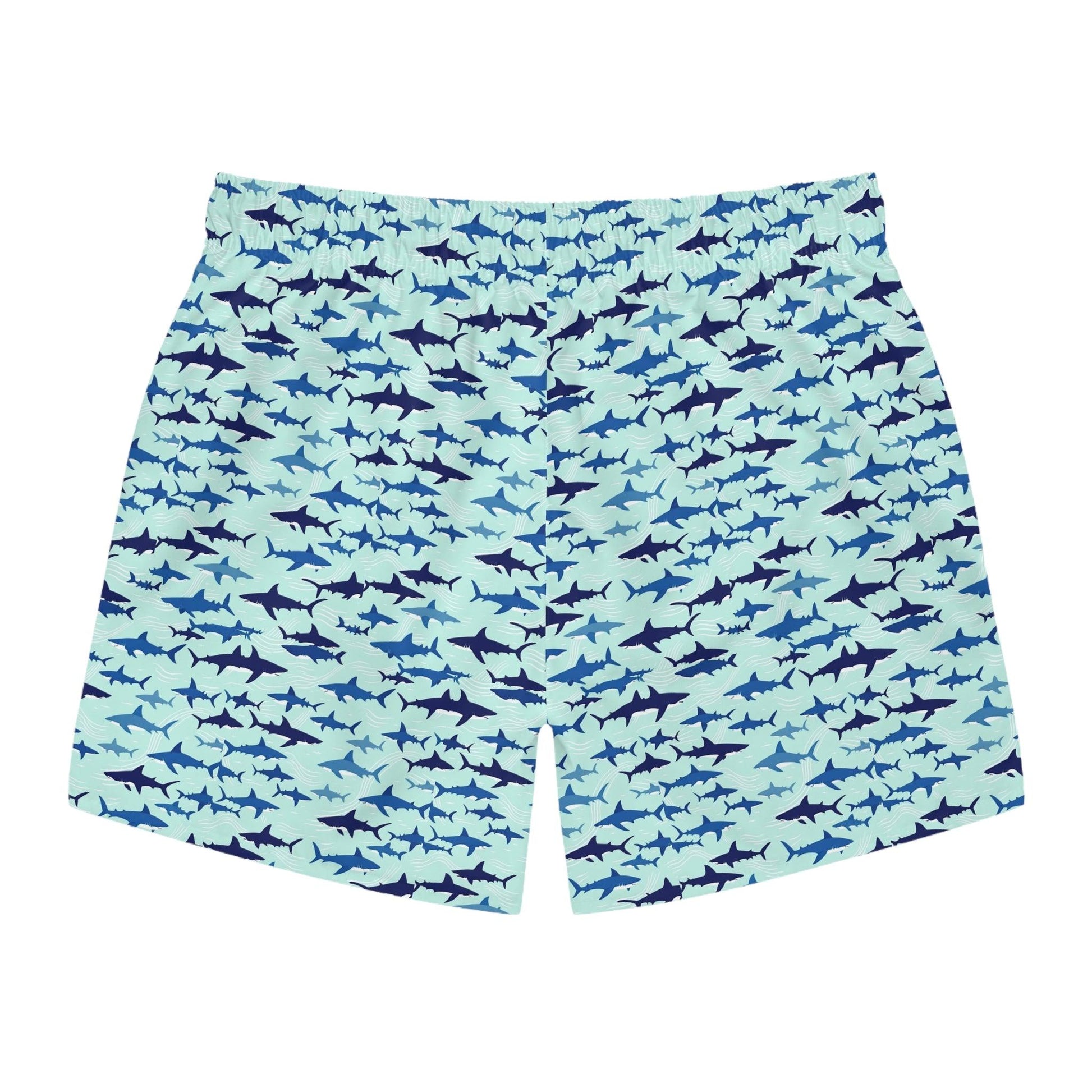 Shark Pattern Swim Trunks for Beach Days and Summer Fun - Even Keel LLC