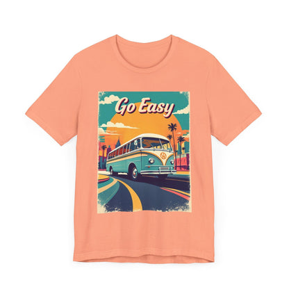 Retro 'Go Easy' Unisex Jersey Tee - Vintage Summer Shirt.