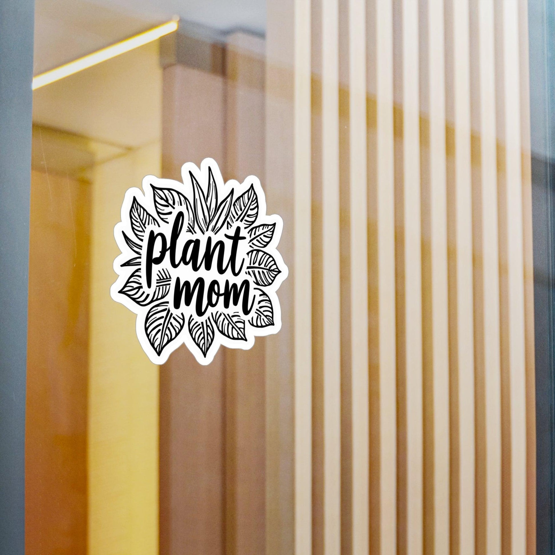 Plant Mom B&W Decal for Plant Lovers Home Decor Gift - Even Keel LLC