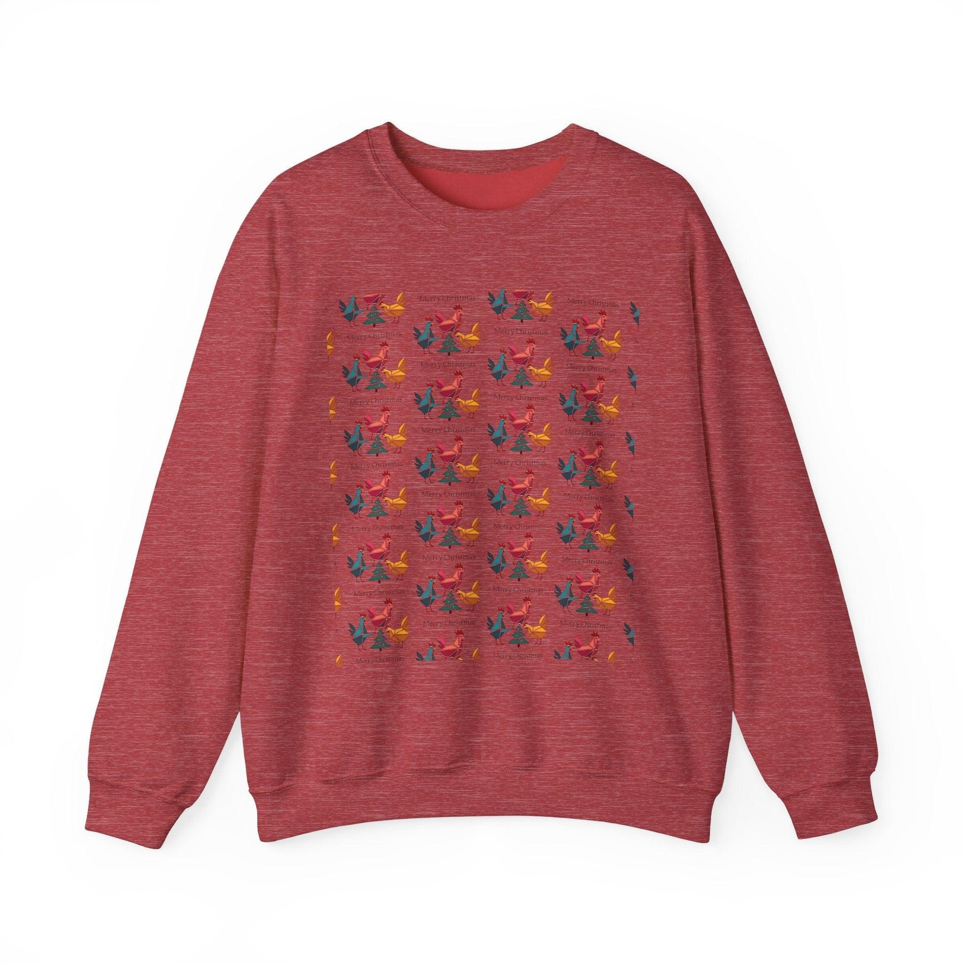 Ugly Christmas Chicken Crewneck Sweatshirt for Comfort - Even Keel LLC