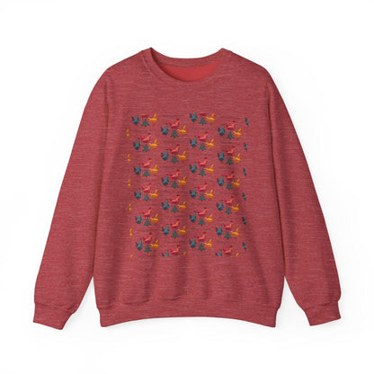 Ugly Christmas Chicken Crewneck Sweatshirt for Comfort - Even Keel LLC