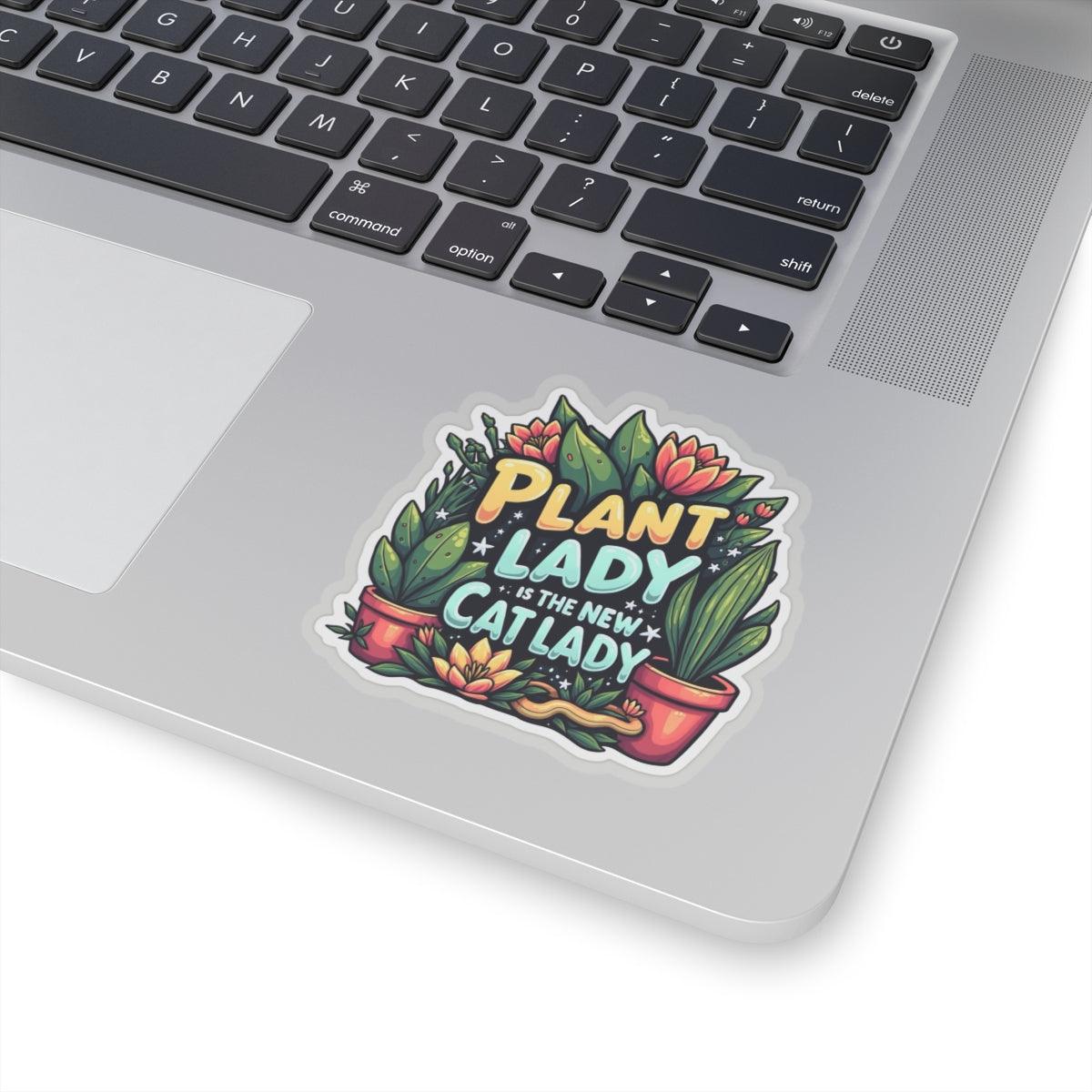 Plant Lady is the New Cat Lady Sticker for Home Decor - Even Keel LLC