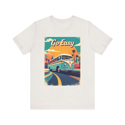 Retro 'Go Easy' Unisex Jersey Tee - Vintage Summer Shirt.