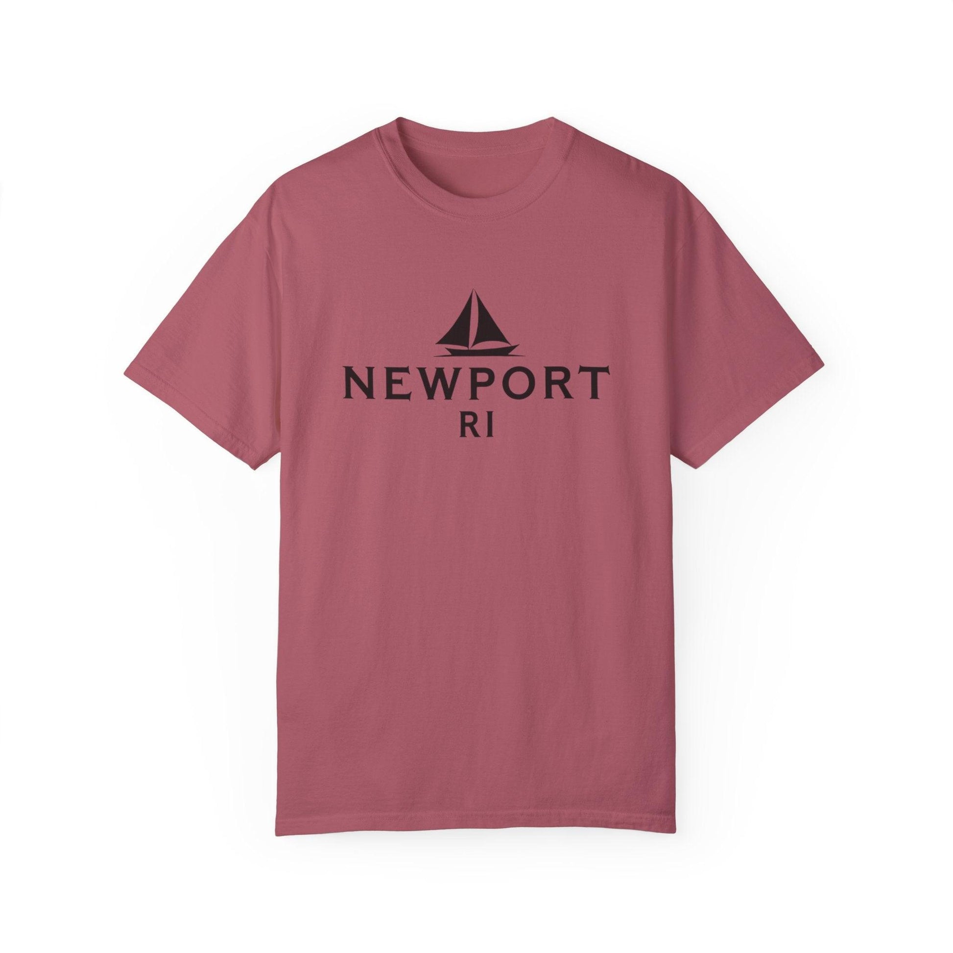 Sailboat T-shirt - Simple Newport, RI Design for Beach Lovers - Even Keel LLC