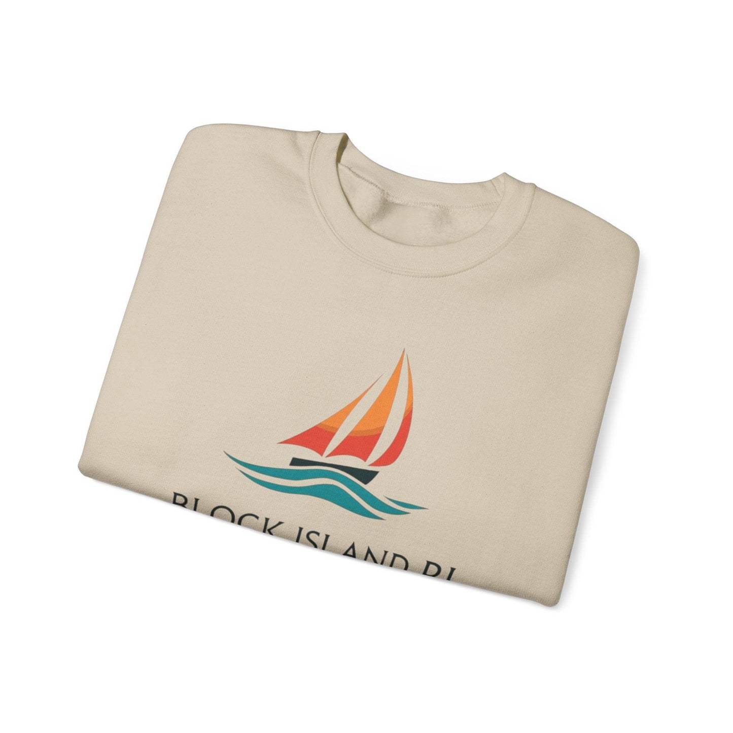 Unisex Crewneck Sweatshirt Block Island Sailboat Design - Even Keel LLC