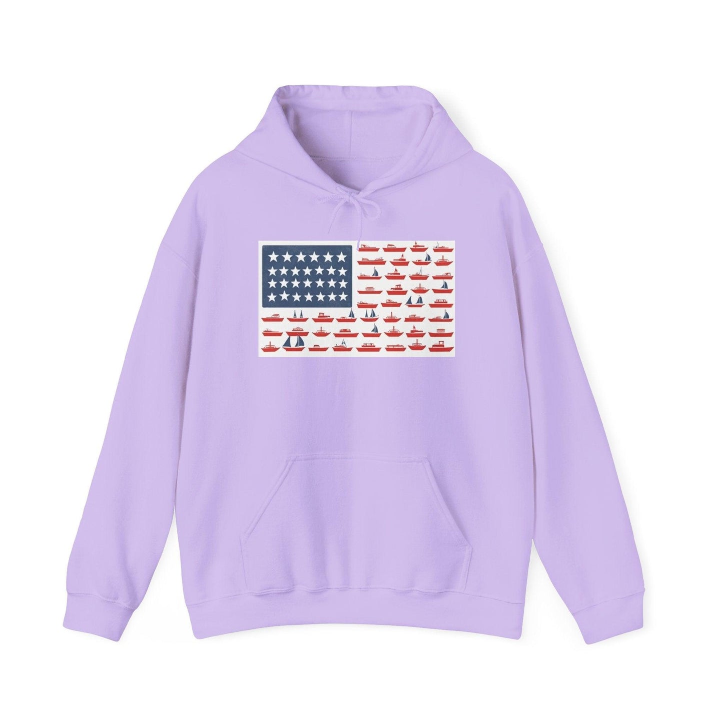 American Ship Flag Hooded Sweatshirt for Cozy Comfort - Even Keel LLC