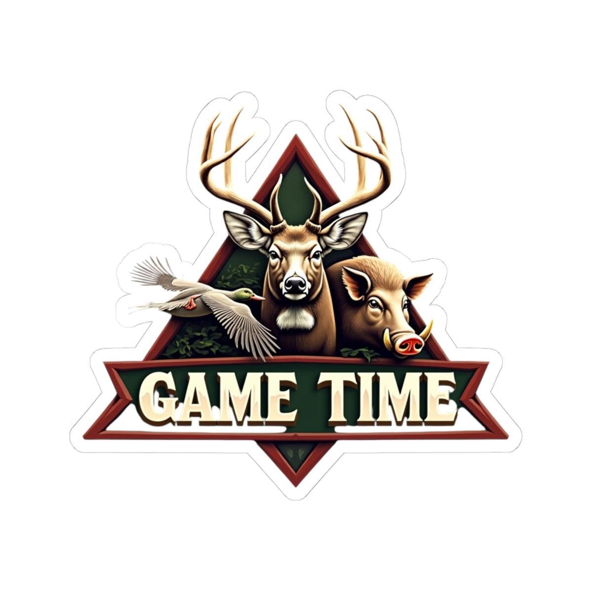 Game Time Hunting Sticker – Custom Kiss-Cut Vinyl Decal - Even Keel LLC