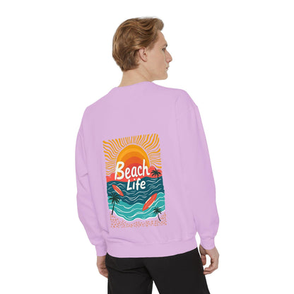 Beach Life Unisex Sweatshirt Reverse Printed for Comfort - Even Keel LLC