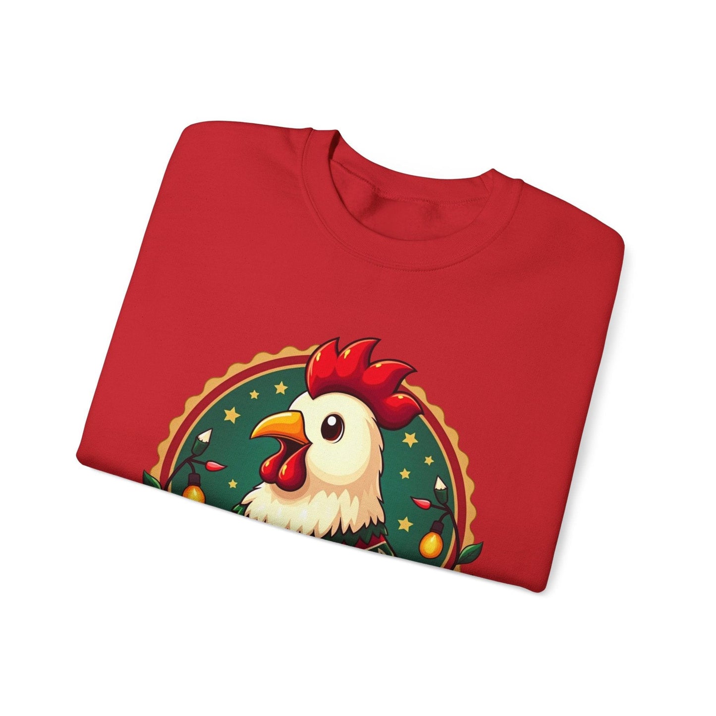 Merry Chickmas Crewneck Sweatshirt - Ugly Christmas Sweater.