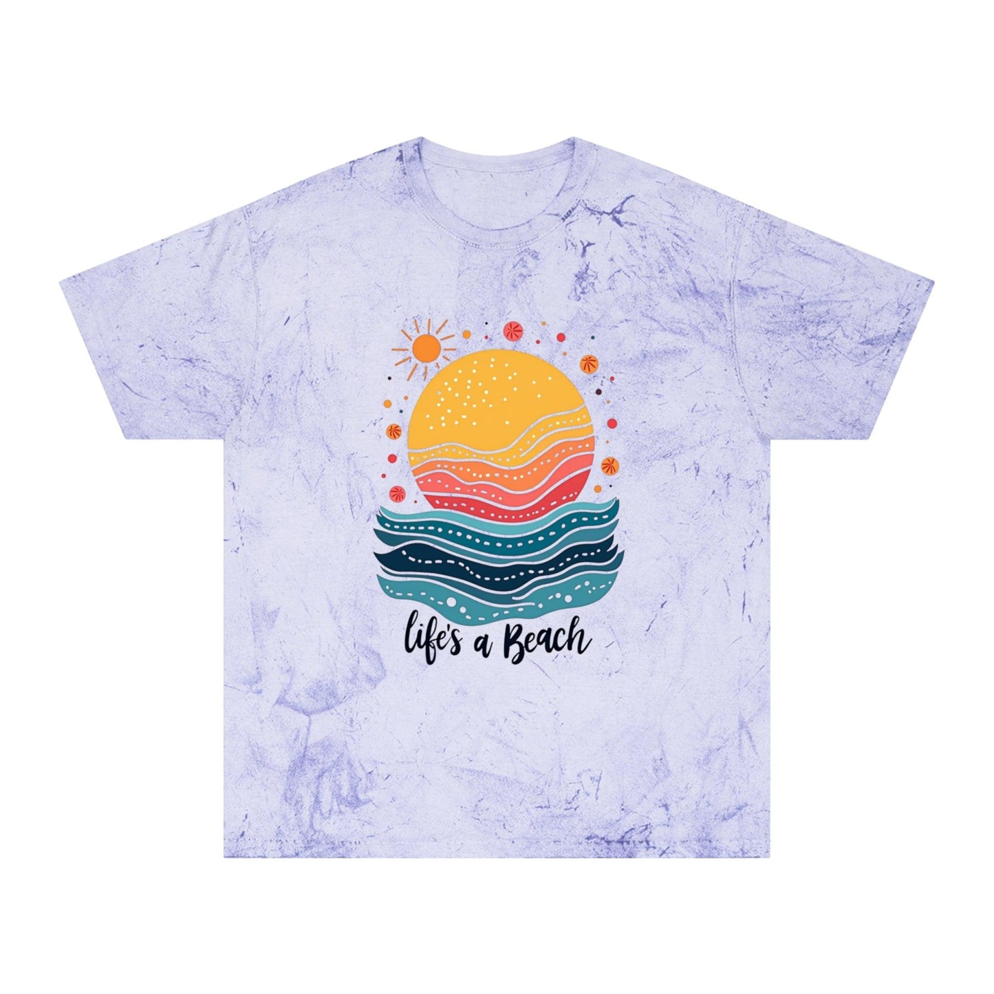 Color Blasted "Life's a Beach" Shirt for Casual Wear - Even Keel LLC