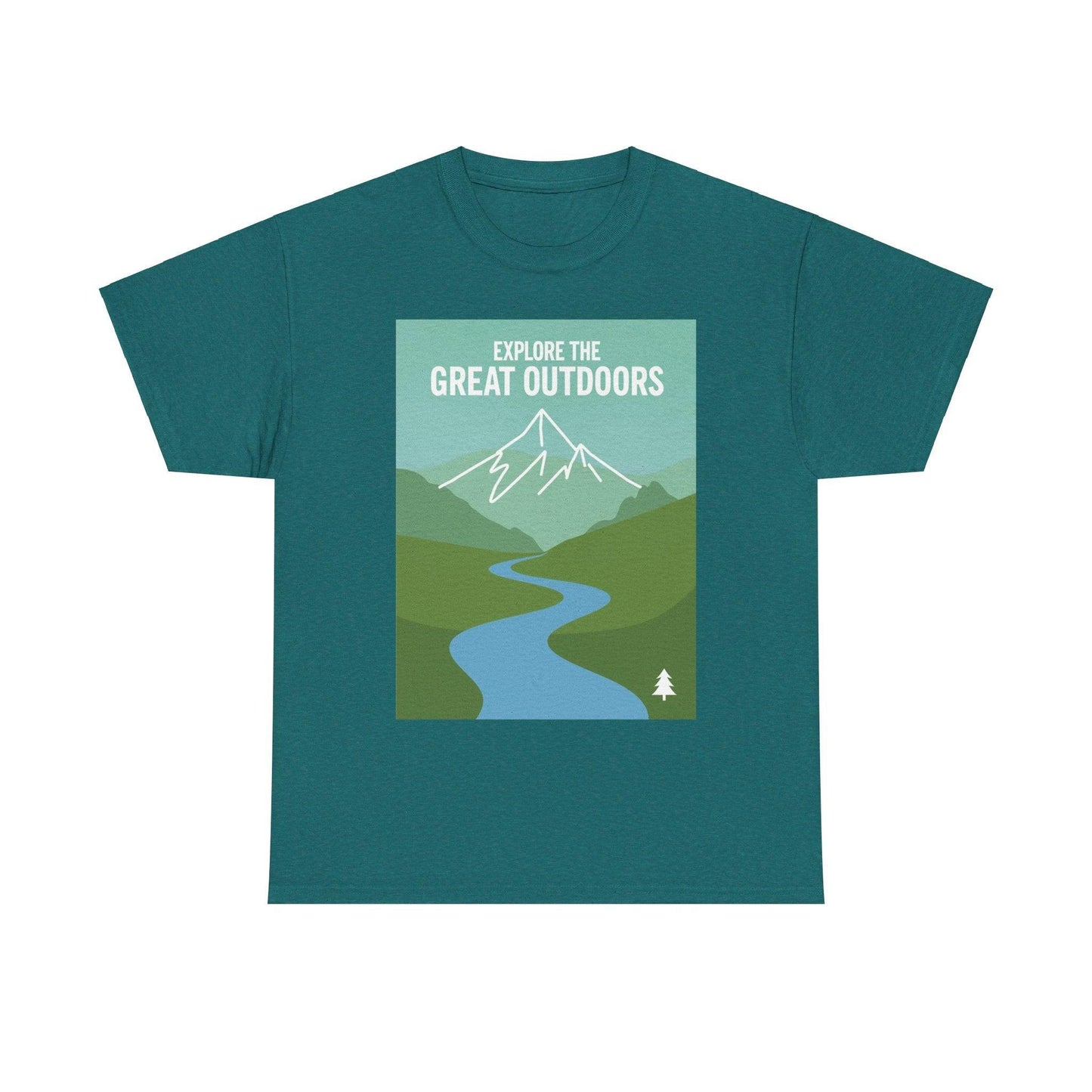 Nature Explorer Tee Shirt - River Mountain Earthy Design - Even Keel LLC