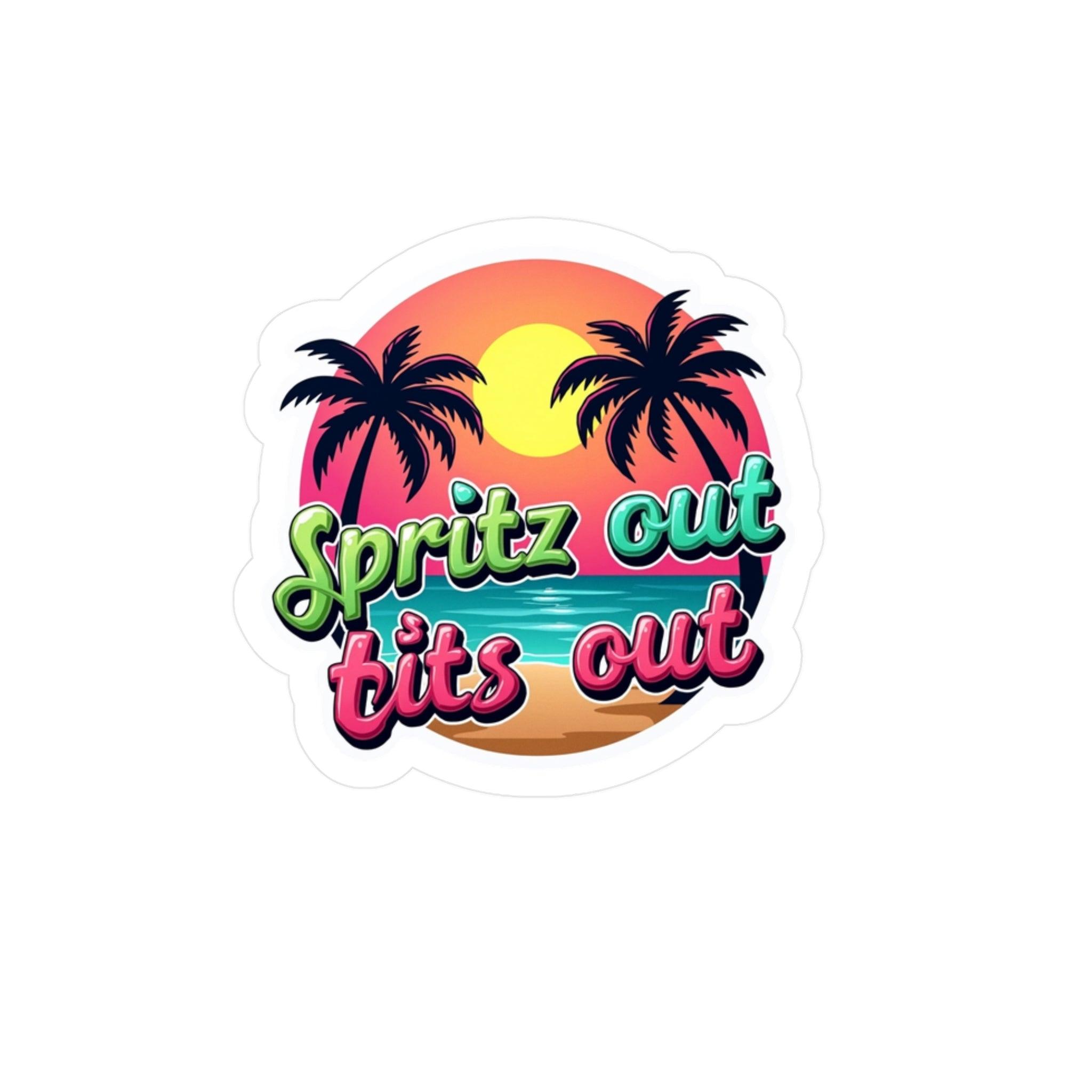 Spritz Out Neon Sticker - High Quality Vinyl Decal - Even Keel LLC