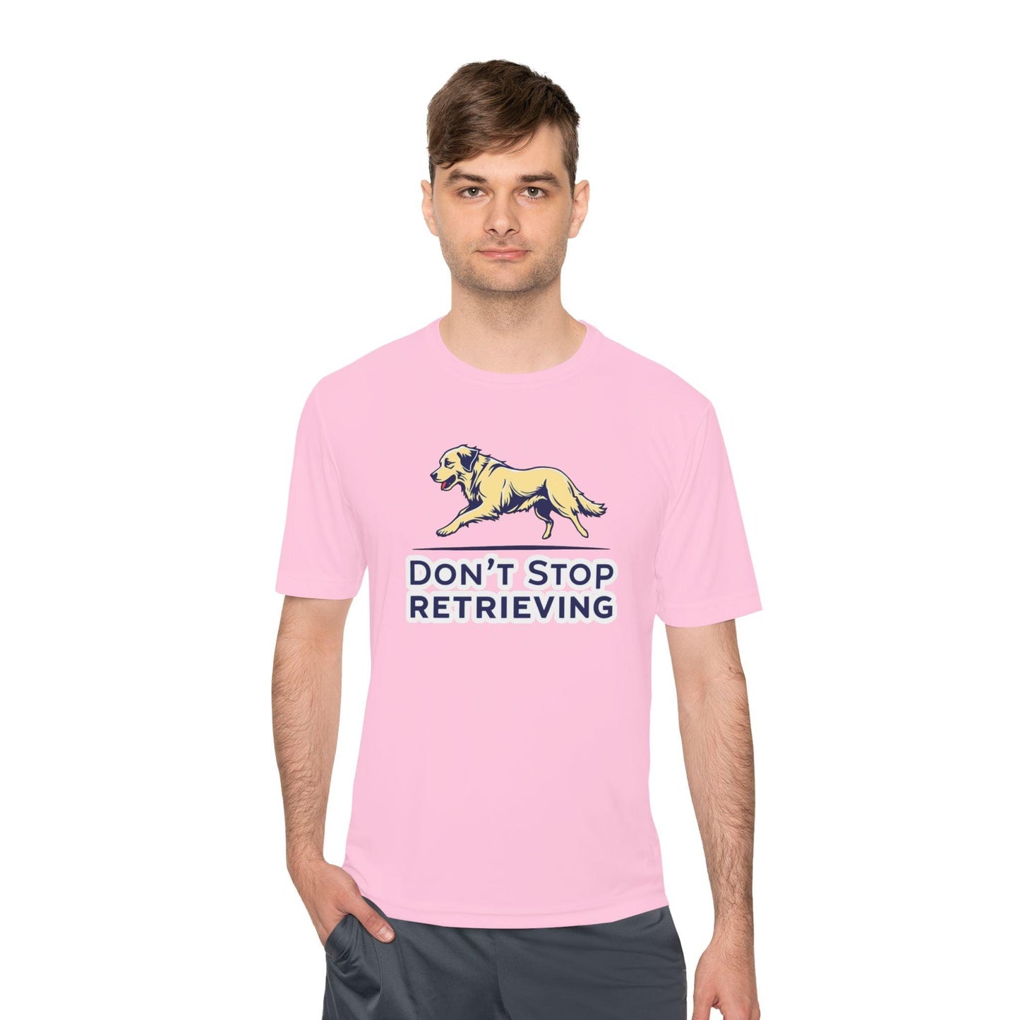 Moisture Wicking Tee - Don't Stop Retrieving Design - Even Keel LLC