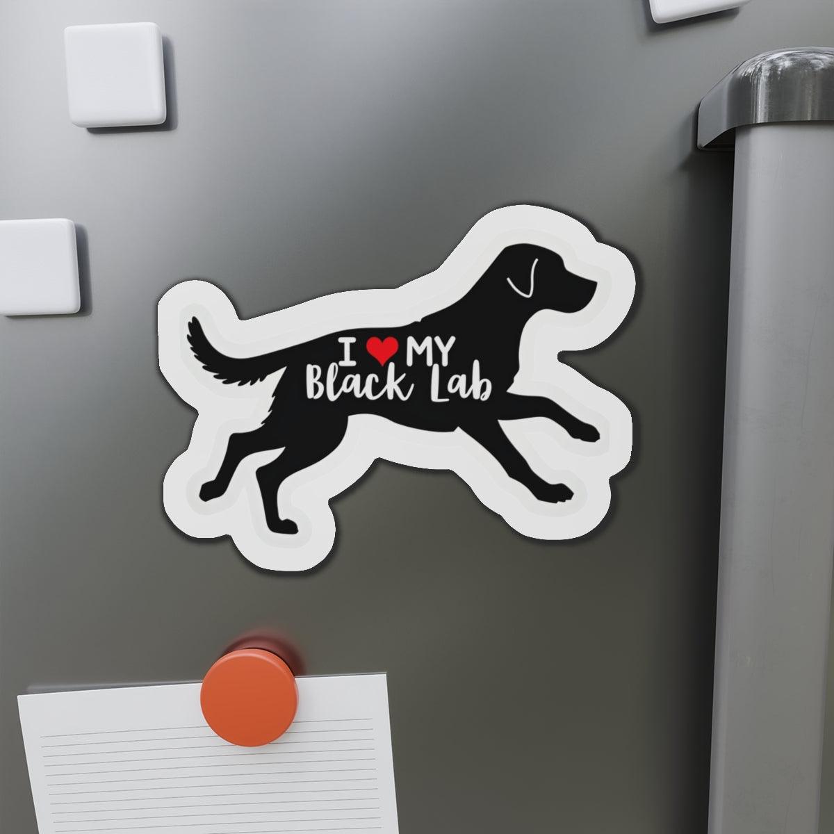 Black Lab Die-Cut Magnet for Dog Lovers and Gifts Delight - Even Keel LLC