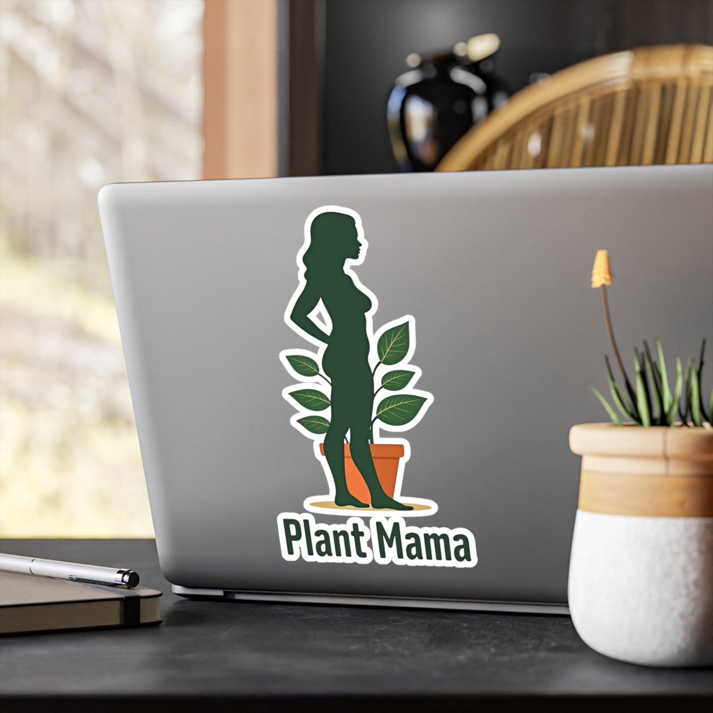 Curvy Plant Mom Decal for Stylish Home Decor - Even Keel LLC