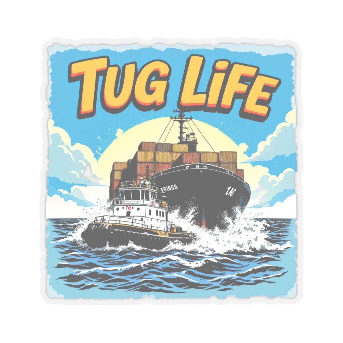 Tug Life Kiss-Cut Stickers Decal for Fun Customization - Even Keel LLC