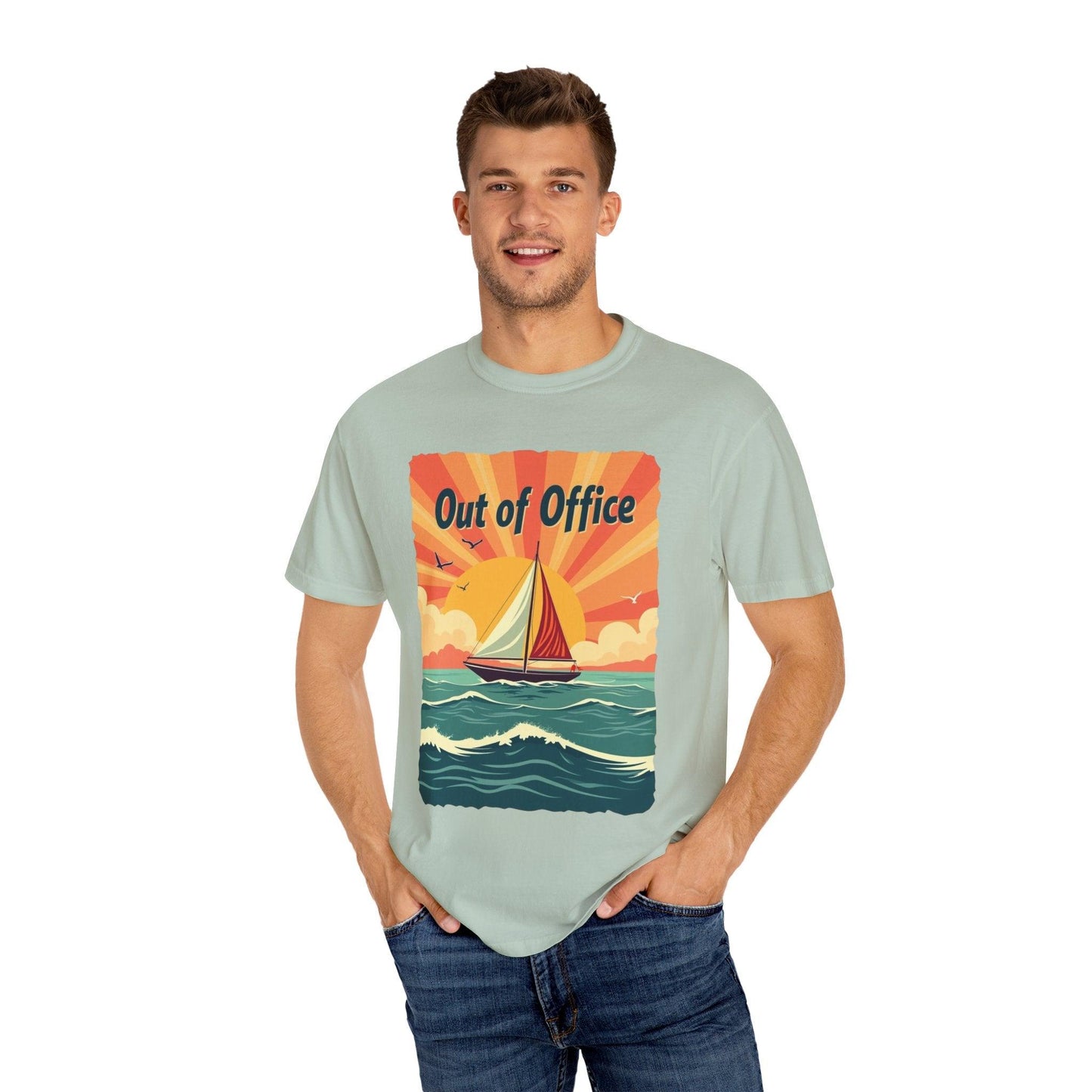 Ocean Sailing Out of Office Unisex Tee for Beach Lovers - Even Keel LLC