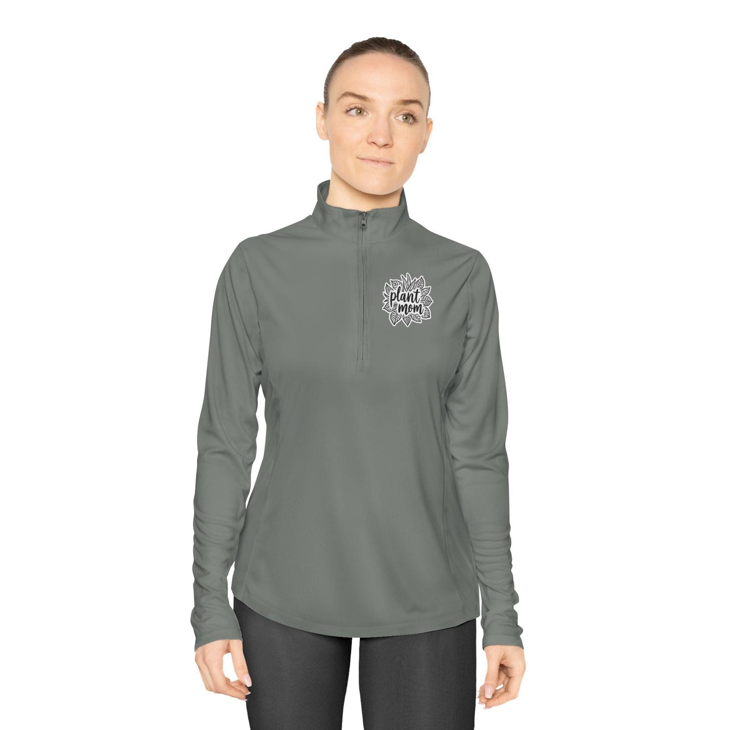 Plant Mom Quarter-Zip Pullover for Stylish Plant Lovers - Even Keel LLC