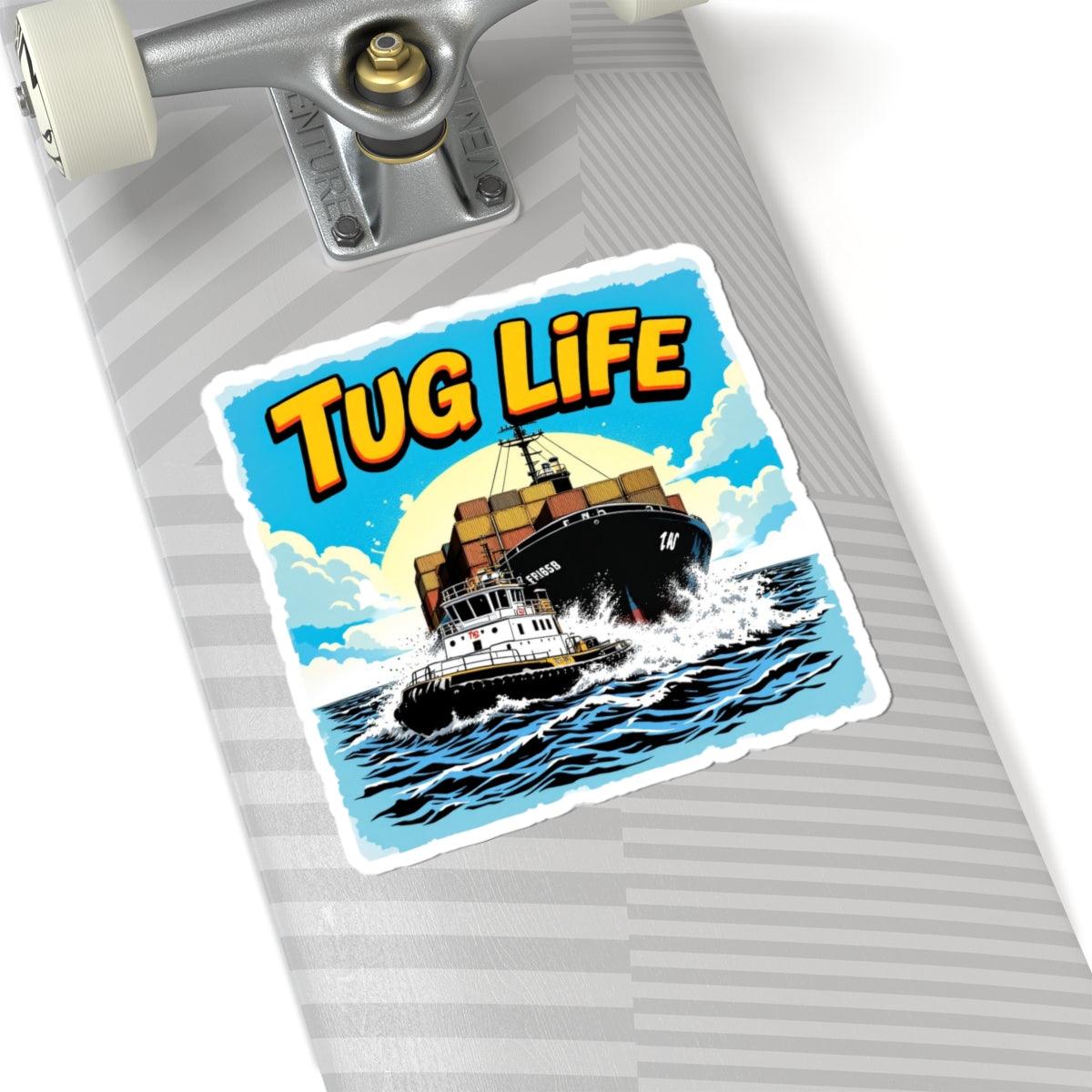 Tug Life Kiss-Cut Stickers Decal for Fun Customization - Even Keel LLC