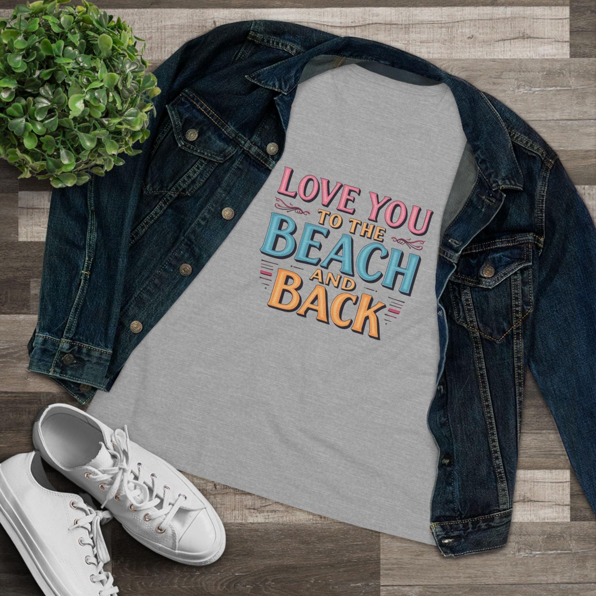 Women's Beach Lovers Cotton Tee - Love You to the Beach - Even Keel LLC